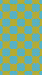 Ornate geometric pattern and two-tone abstract background