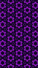 Ornate geometric pattern and two-tone abstract background