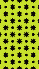 Ornate geometric pattern and two-tone abstract background