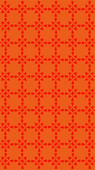 Ornate geometric pattern and two-tone abstract background