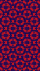Ornate geometric pattern and two-tone abstract background