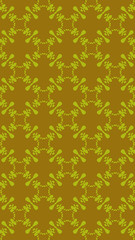 Ornate geometric pattern and two-tone abstract background