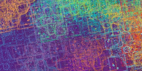 Canvas painting. Colorful background texture. 2d illustration. Texture backdrop. Creative chaos structure element.