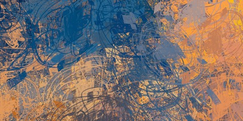 Canvas painting. Colorful background texture. 2d illustration. Texture backdrop. Creative chaos structure element.