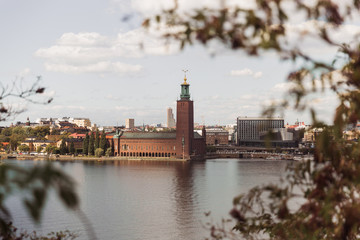 The beautiful view of the city and sea