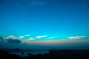  夕暮れの浦戸湾