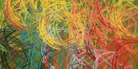 Canvas painting. Colorful background texture. 2d illustration. Texture backdrop. Creative chaos structure element.