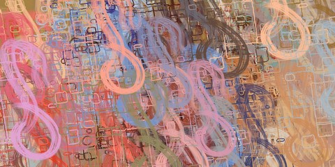 Canvas painting. Colorful background texture. 2d illustration. Texture backdrop. Creative chaos structure element.