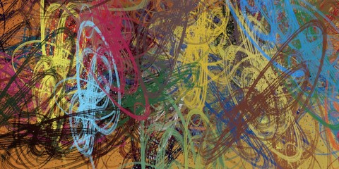 Fototapeta na wymiar Canvas painting. Colorful background texture. 2d illustration. Texture backdrop. Creative chaos structure element.