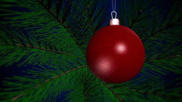 New Year's toy on a Christmas tree