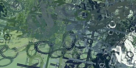 Handmade surreal abstract pattern. Modern artistic canvas. 2d illustration. Texture backdrop painting. Creative chaos structure element.