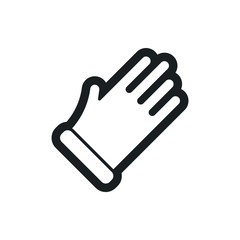 rubber glove vector icon