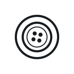 clothes button vector icon