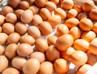 Fruits at the market display stall