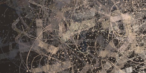 Modern art. Artistic brush. Oil painting. 2d illustration. Texture backdrop. Creative chaos structure element.