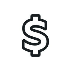 dollar sign vector icon