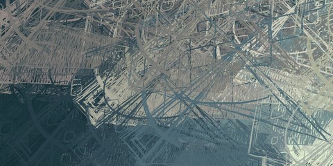 Modern art. Artistic brush. Oil painting. 2d illustration. Texture backdrop. Creative chaos structure element.