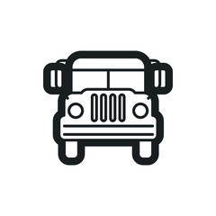 school bus vector icon