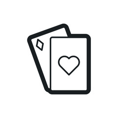 playing cards vector icon