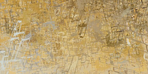 Art wallpaper. Digital canvas. 2d illustration. Texture backdrop painting. Creative chaos structure element.