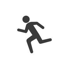 Run icon template color editable. Run symbol vector sign isolated on white background. Simple logo vector illustration for graphic and web design.
