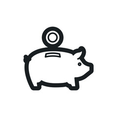 piggy bank vector icon