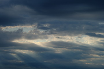 clouds in the morning sun