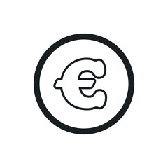 euro sign vector icon