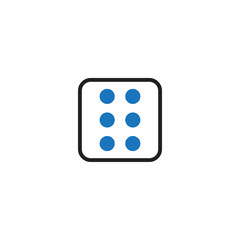Dice icon graphic design template vector
