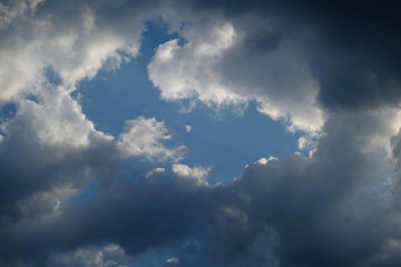 clouds in the morning sun