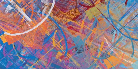 Modern art. Artistic brush. Oil painting. 2d illustration. Texture backdrop. Creative chaos structure element.