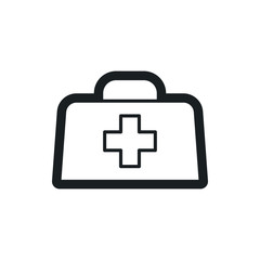 Obraz premium first aid kit vector icon