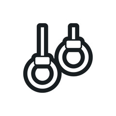 gymnast rings vector icon
