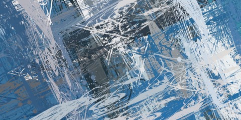 Modern art. Artistic brush. Oil painting. 2d illustration. Texture backdrop. Creative chaos structure element.