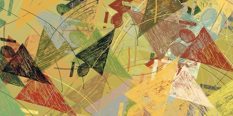 Fototapeta premium Modern art. Artistic brush. Oil painting. 2d illustration. Texture backdrop. Creative chaos structure element.