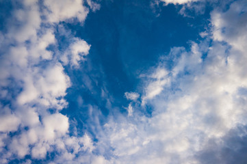 Blue sky with clouds