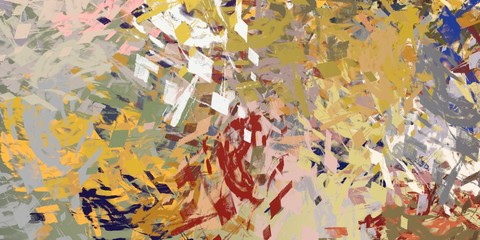 Fototapeta premium Brush painting. Artistic canvas. Oil art. 2d illustration. Texture backdrop. Creative chaos structure element.