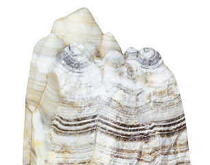 Limestone , Mineral of calcium on a white background