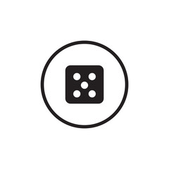 Dice icon graphic design template vector