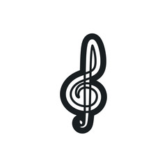 treble clef vector icon