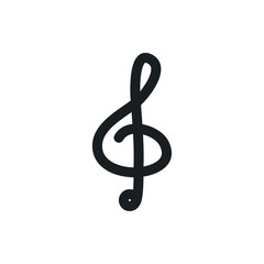 Fototapeta premium treble clef vector icon
