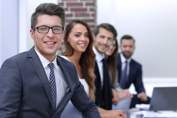 businessman and business team in the workplace.