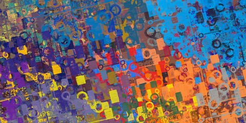 Modern art. Artistic brush. Oil painting. 2d illustration. Texture backdrop. Creative chaos structure element.