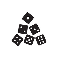 Dice icon graphic design template vector