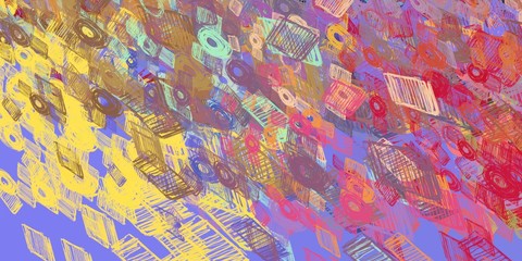 Modern art. Artistic brush. Oil painting. 2d illustration. Texture backdrop. Creative chaos structure element.