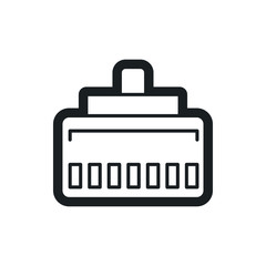 lan connector vector icon