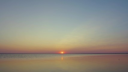 sunset on sea