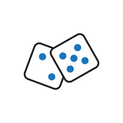 Dice icon graphic design template vector