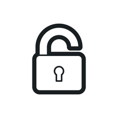 unlock vector icon