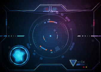 Blue Pink Futuristic Game Interface Technology